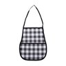 Porta Prendedores Roupas com Bolso Avental 40x33 Cm Xadrez Preto - 1