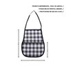 Porta Prendedores Roupas com Bolso Avental 40x33 Cm Xadrez Preto - 4