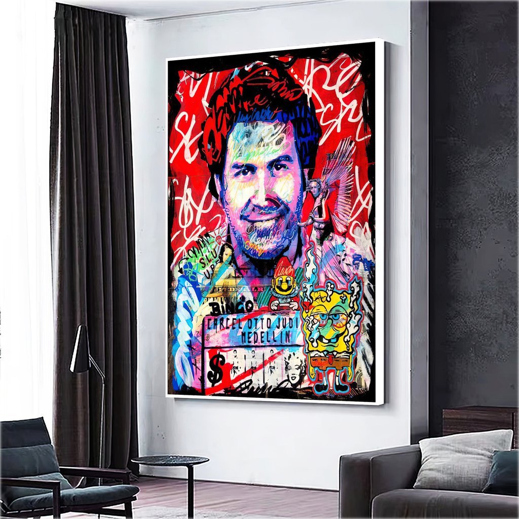 Quadro Pablo Escobar O Procurado:90x60 cm/DOURADA | MadeiraMadeira