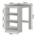 Ver imagem 3 de Mesa Bancada 2 Lugares com Nichos Linha B'S Branco