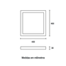 Painel Plafon de Led Sobrepor Quadrado 32W - 3