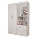 Ver imagem 1 de Guarda-roupa Infantil Gabe 2 Portas 2 Gavetas com Espelho Branco - Panorama Móveis