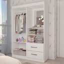 Ver imagem 3 de Guarda-roupa Infantil Gabe 2 Portas 2 Gavetas com Espelho Branco - Panorama Móveis