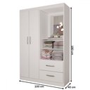 Ver imagem 4 de Guarda-roupa Infantil Gabe 2 Portas 2 Gavetas com Espelho Branco - Panorama Móveis