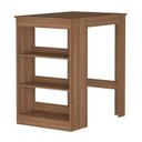 Ver imagem 2 de Mesa Bancada 2 Lugares com Nichos Linha B'S Marrom/Mel