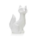 Ver imagem 1 de Escultura Decorativa Raposa em Resina Branco Mate 25x16 cm - D’Rossi