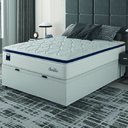 Ver imagem 1 de Cama Box Baú Casal Colchão Molas Ensacadas com Pillow Sevilha Branco/cinza Hellen