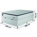 Ver imagem 5 de Cama Box Baú Casal Colchão Molas Ensacadas com Pillow Sevilha Branco/cinza Hellen