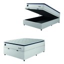 Ver imagem 2 de Cama Box Baú Casal Colchão Molas Ensacadas com Pillow Sevilha Branco/cinza Hellen