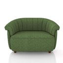 Ver imagem 2 de Sofá Namoradeira Decorativa Latvia 150cm Pés de Madeira Linho Verde G45 - Gran Belo
