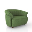 Ver imagem 5 de Sofá Namoradeira Decorativa Latvia 150cm Pés de Madeira Linho Verde G45 - Gran Belo