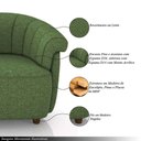 Ver imagem 3 de Sofá Namoradeira Decorativa Latvia 150cm Pés de Madeira Linho Verde G45 - Gran Belo