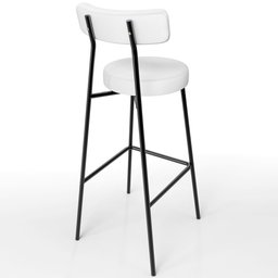 Kit 02 Banquetas Altas Bar Cozinha Sala de Jantar Estrutura em Aço Milão L02 Facto Branco - Lyam Dec - 7