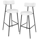 Ver imagem 1 de Kit 02 Banquetas Altas Bar Cozinha Sala de Jantar Estrutura em Aço Milão L02 Facto Branco - Lyam Dec