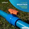 Registro de Esfera 100mm (4 Pol) Pvc Irrigacao Soldavel Azul Viqua - 3