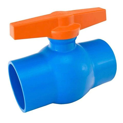 Registro de Esfera 100mm (4 Pol) Pvc Irrigacao Soldavel Azul Viqua