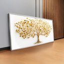 Ver imagem 1 de Quadro Arvore da Riqueza: Moldura Branca Canvas com Vidro/ 150x75