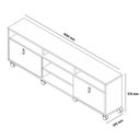 Ver imagem 3 de Rack Bancada para Tv de até 65" 2 Gavetas Galena Naturale/off White