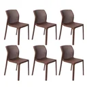 Ver imagem 1 de Kit 6 Cadeiras Laryssa Marrom Fendi