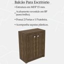 Ver imagem 5 de Escrivaninha Armario e Balcao para Escritorio Nogal Me41x69x03x10 Tecno Mobili