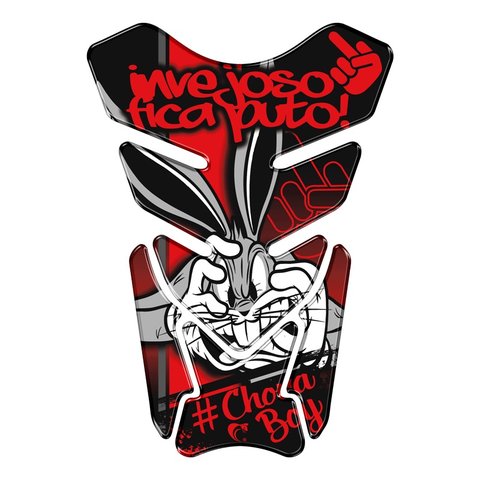 Adesivo Resinado Protetor de Tanque Moto Honda Pernalonga Vermelho Teu Adesivo Adesivo Resinado Prot