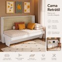 Ver imagem 7 de Cama Retrátil c/ Escrivaninha 196cm Branca/Carvalho Completa