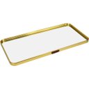Ver imagem 1 de Bandeja Decorativa de Metal Dourado 1x40x20cm Servir Mesa Organizar Café