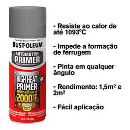 Primer Alta Temperatura Cinza Rust Oleum - 3