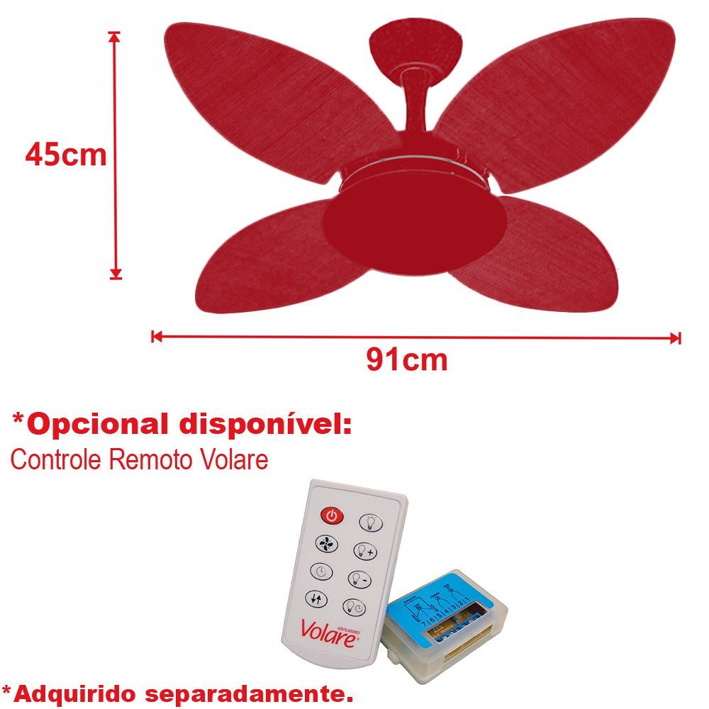 Ventilador Teto Potente Quarto Mini 4 Pás Tabaco Ventax 220v - 2