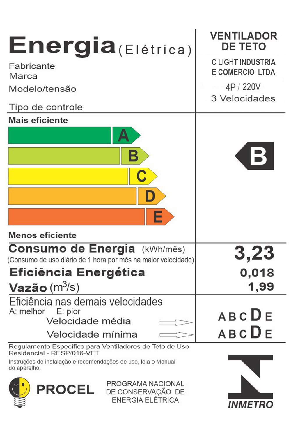 Ventilador Teto Potente Quarto Mini 4 Pás Tabaco Ventax 220v - 4