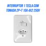 Conjunto Interruptor 1 Tecla Paralela + Tomada 10a C/ Placa 4x2 Stylus - Ilumi - 4