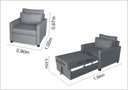Ver imagem 4 de Poltrona Cama Meca_mm que Se Transforma em Sofá Cama Solteiro Resistente e Confortável em Linho