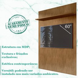 Painel Frisado 220x220 cm Rack 3 Gav 65 Pol Cedro Verde Oliva DCASA - 6