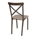 Ver imagem 5 de Conjunto de Mesa 4 Cadeiras Karina Bege/Bronze/Linho