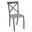 Ver imagem 4 de Conjunto de Mesa 4 Cadeiras Karina Bege/Bronze/Linho