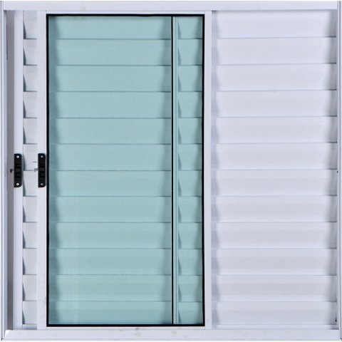 Janela de Aluminio Veneziana 3 Folhas sem Grade Linha Leve:1,00 X 1,20/brilhante