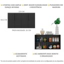 Ver imagem 7 de Aparador Buffet 4 Portas Viena Preto