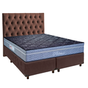 Ver imagem 1 de Conjunto Cama Box Marrom Queen + Colchão Molas Ensacadas Petrus Paropas + Cabeceira