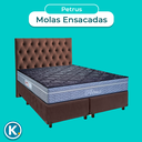 Ver imagem 4 de Conjunto Cama Box Marrom Queen + Colchão Molas Ensacadas Petrus Paropas + Cabeceira