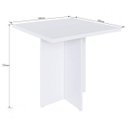 Ver imagem 3 de Conjunto Mesa e 4 Bancos Estofados Verona Branco/Preto