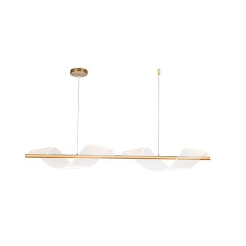 Pendente Espiral Dourado 90cm Led 8w 3000k Bivolt 14520-pl