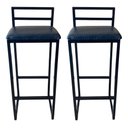 Ver imagem 2 de Kit 2 Banqueta Alta Industrial Moderna P/ Balcão Bistro Cozinha Preto