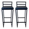 Kit 2 Banqueta Alta Industrial Moderna P/ Balcão Bistro Cozinha Preto - 2