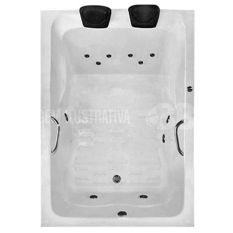 Banheira Dupla Hippolyte COMPLETA com hidro em acrílico  220V