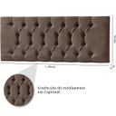 Ver imagem 6 de Cabeceira Painel Estofada Arezzo Suede Marrom Casal 1,40m para Cama Box - Arkell