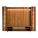 Ver imagem 7 de Estante para TV Home Theater 85" 100% MDF 291cm 2 Cristaleiras Vidro Reflecta LED Interno Canella