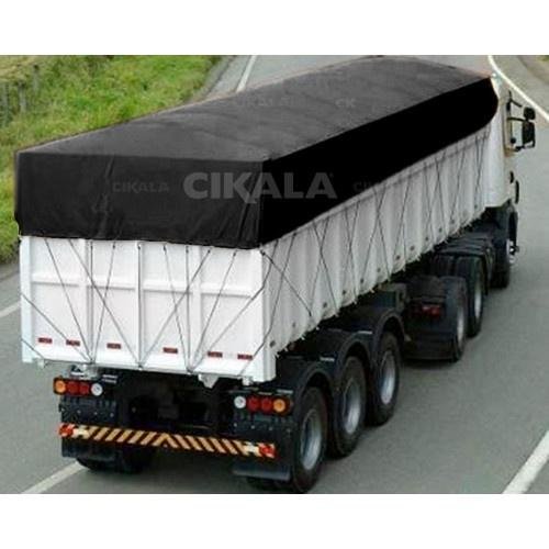 Lona CK600 3,5x1,5m Preta em Pvc Com Ilhós em Latão Para Caminhão e Transporte Carga 650gr/m² - 1