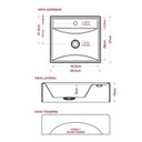 Ver imagem 6 de Balcão Gabinete Suspenso Armário Com Cuba 80 cm 1 Porta 1 Nicho Lateral Para Banheiro Branco