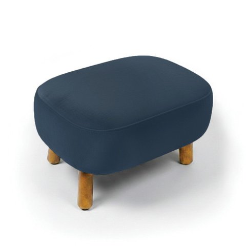 Puff Sala Decorativo Jhessy Madeira Suede D03 - D'rossi
