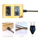 Ver imagem 3 de Extensão Madeira Régua Elétrica 2 Tomadas Preta